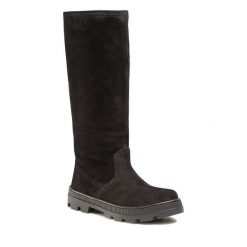 Kozaki Lasocki. Czarne kozaki damskie Lasocki, bez obcasa, na płaskiej podeszwie. Za 369.99 zł.