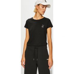 Rock Angel - Top. Różowe topy damskie Rock Angel, z nadrukiem, z bawełny, z okrągłym kołnierzem, z krótkim rękawem. Za 39.90 zł.