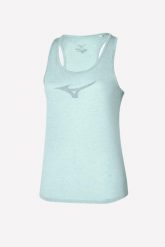 Koszulka do biegania damska Mizuno Core RB Tank. Niebieskie koszulki sportowe damskie Mizuno, s, bez wzorów, z materiału, bez kołnierzyka, bez ramiączek, do biegania. Za 78.99 zł.