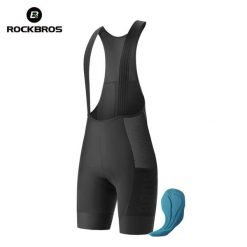 Spodenki kolarskie z paskami na szelkach ROCKBROS. Czarne szorty męskie ROCKBROS, m, bez wzorów, z lycry. Za 426.72 zł.