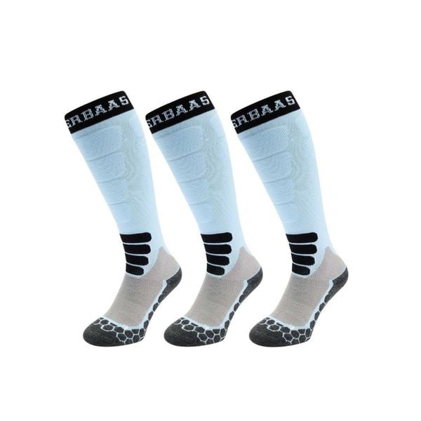 Skarpety narciarskie - Merino Wool Pro - 3 pary - Niebieskie. Niebieskie skarpety damskie POEDERBAAS, bez wzorów. W wyprzedaży za 329.62 zł.