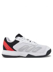 Adidas Buty do tenisa Courtflash JI2447 Biały. Białe obuwie sportowe damskie Adidas, bez wzorów, z materiału, tenisowe. Za 179.99 zł.