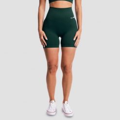 Szorty damskie fitness bezszwowe slim GymBabe Forest. Zielone szorty sportowe damskie GYMBEAM, s, bez wzorów, z elastanu, do biegania. Za 97.90 zł.