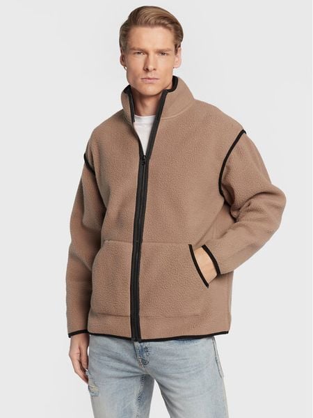 Redefined Rebel Polar Gregory 213184 Beżowy Loose Fit. Brązowe bluzy męskie Redefined Rebel, m, bez wzorów, z polaru, bez kaptura. Za 119.99 zł.