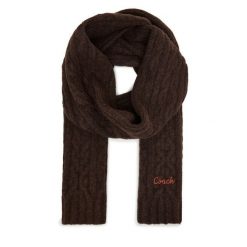 Szalik Coach. Brązowe szaliki i chusty damskie Coach, bez wzorów. Za 329.99 zł.