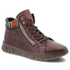 Czerwone Botki Rieker Ocieplane Buty Damskie. Czerwone kozaki damskie Rieker, bez obcasa. Za 439.00 zł.