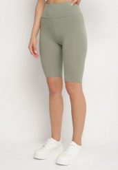 Zielone Casualowe Szorty Typu Kolarki Lidessa. Zielone szorty damskie Born2be, na lato, m, bez wzorów, eleganckie. Za 29.99 zł.