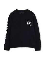 Karl Lagerfeld Kids Bluza Z31088 Czarny Regular Fit. Czarne bluzy dla chłopców Karl Lagerfeld Kids, bez wzorów, z bawełny, bez ramiączek, bez kaptura. Za 442.99 zł.