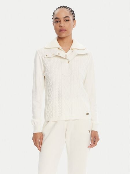 Liu Jo Sport Sweter TF5039 MS75L Écru Regular Fit. Swetry damskie Liu Jo Sport, l, bez wzorów, z syntetyku, sportowe, bez kołnierzyka, bez ramiączek, bez kaptura. Za 449.99 zł.