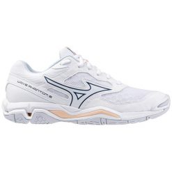 Damskie buty halowe Mizuno Wave Phantom Wos. Białe obuwie sportowe damskie Mizuno, bez wzorów, do piłki ręcznej, mizuno wave. W wyprzedaży za 408.50 zł.