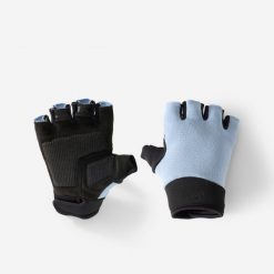 Rękawiczki rowerowe dla dzieci Btwin 500. Niebieskie rękawiczki dziecięce B'TWIN, bez wzorów. Za 44.99 zł.