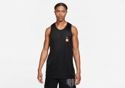 Koszulka męska nike kd dri-fit mesh jersey tanktop black. Czarne koszulki sportowe męskie Nike, l, z aplikacjami, z jersey, bez kołnierzyka, bez ramiączek, do biegania, dri-fit (nike). Za 326.00 zł.