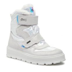 Śniegowce Primigi. Szare buty zimowe dziewczęce Primigi, z gore-texu, bez zapięcia. Za 479.99 zł.