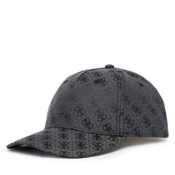 Czapka z daszkiem Guess. Szare czapki i kapelusze damskie Guess, z aplikacjami. Za 154.99 zł.