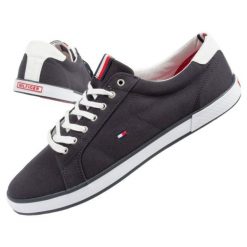 Trampki Tommy Hilfiger FM0FM00596403 niebieskie. Niebieskie trampki męskie bez wzorów, z gumy, klasyczne, bez zapięcia. Za 414.66 zł.