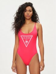 Guess Strój kąpielowy E4GJ48 MC044 Różowy. Czerwone kostiumy jednoczęściowe damskie Guess, xs, z aplikacjami, z syntetyku. Za 179.99 zł.