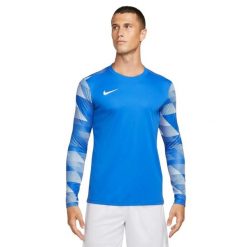 Męska Koszulka Bramkarska Dry Park IV. Zielone koszulki sportowe męskie Nike, m, bez wzorów, z materiału, bez kołnierzyka, bez ramiączek, na fitness i siłownię, dri-fit (nike). Za 295.99 zł.