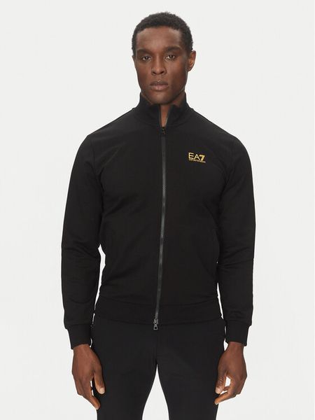 EA7 Emporio Armani Bluza 8NPM31 PJVRZ MC004 Czarny Regular Fit. Czarne bluzy męskie EA7 Emporio Armani, m, bez wzorów, z bawełny, bez kaptura. Za 449.99 zł.