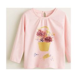 Mango Kids - Bluzka dziecięca Elenac4 80-104 cm. T-shirty i topy dla dziewczynek marki Mango Kids. Za 35.90 zł.
