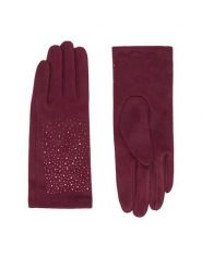 Nine West Rękawiczki CEO-NW-W6-001-AW26K Bordowy. Czerwone czapki i kapelusze damskie Nine West, bez wzorów, z dzianiny. Za 39.99 zł.