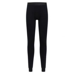 Legginsy męskie Odlo BL BOTTOM long MERINO. Czarne legginsy sportowe męskie Odlo, l, bez wzorów, narciarskie. Za 305.99 zł.