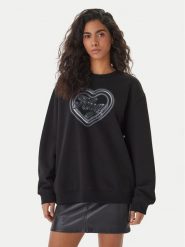 HUGO Bluza Classic 50560782 Czarny Relaxed Fit. Czarne bluzy damskie Hugo, s, bez wzorów, z bawełny, bez kaptura. Za 429.99 zł.