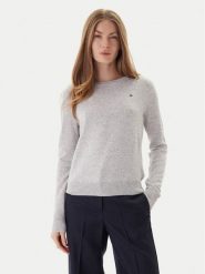 Tommy Hilfiger Sweter WW0WW47470 Szary Regular Fit. Szare swetry damskie Tommy Hilfiger, xl, bez wzorów, z wełny, bez kołnierzyka, bez ramiączek, bez kaptura. Za 749.99 zł.