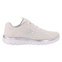 Buty na co dzień na trening damskie SKECHERS GRACEFUL GET CONECTED siateczka. Białe obuwie sportowe damskie Skechers, bez wzorów, na fitness i siłownię. Za 226.00 zł.