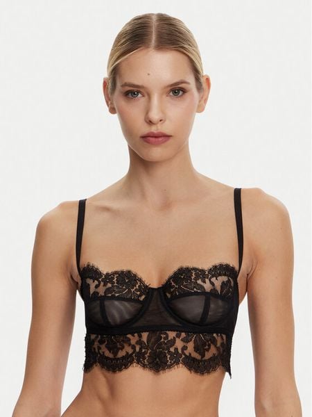 Dolce&Gabbana Biustonosz balkonetka O1F40T ONO68 Czarny. Czarne biustonosze Dolce&Gabbana, bez wzorów, z jedwabiu. Za 1,719.00 zł.