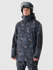 4F Kurtka snowboardowa membrana 8000 męska - multikolor L. Brązowe kurtki męskie 4f, na zimę, l, bez wzorów, z dzianiny, klasyczne, z kapturem. W wyprzedaży za 299.99 zł.