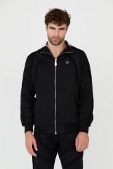 PHILIPP PLEIN Czarna męska bluza dresowa Jogging Zipped Jacket, Rozmiar 3XL. Czarne bluzy męskie Philipp Plein, m, bez wzorów, z dresówki, bez kaptura. W wyprzedaży za 2,375.99 zł.