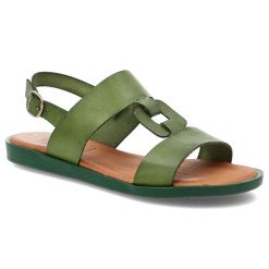 Zielone Sandały Hee Płaskie Obuwie Damskie. Zielone klapki damskie Hee, bez wzorów, eleganckie, bez obcasa, na płaskiej podeszwie. Za 259.00 zł.