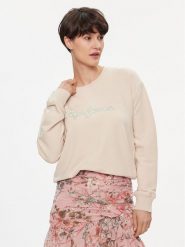 Pepe Jeans Bluza Lana PL581430 Écru Regular Fit. Bluzy damskie Pepe Jeans, s, bez wzorów, z bawełny, bez kaptura. Za 229.99 zł.
