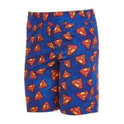Szorty kąpielowe dziecięce Zoggs Superman. Niebieskie szorty dla chłopców ZOGGS, na lato, bez wzorów, z elastanu, sportowe. Za 39.99 zł.