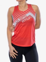 Koszulka do biegania damska La Sportiva Slipstream Tank. Czerwone koszulki sportowe damskie La Sportiva, l, bez wzorów, z materiału, bez kołnierzyka, bez ramiączek, do biegania. Za 297.95 zł.