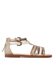 Geox Sandały J S.Karly G. D J7235D 000BC C5000 M Beżowy. Brązowe sandały dziewczęce Geox, ze skóry, bez zapięcia. Za 379.99 zł.