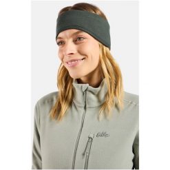 Opaska Odlo Headband MERINO WARM. Zielone czapki i kapelusze damskie Odlo, bez wzorów. Za 129.99 zł.