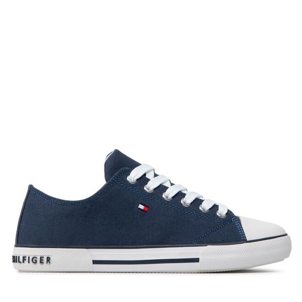 Trampki Tommy Hilfiger. Niebieskie trampki i tenisówki chłopięce Tommy Hilfiger, bez wzorów, bez zapięcia. Za 199.99 zł.