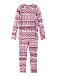 Reima Komplet bielizny termoaktywnej Taitoa 5200030D Różowy Regular Fit. Czerwone bielizna dla dziewczynek Reima, bez wzorów, z lyocellu. Za 359.99 zł.