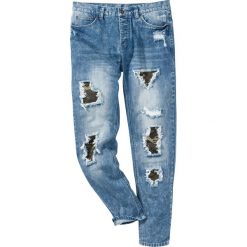 Dżinsy Regular Fit Tapered bonprix niebieski "used". Jeansy męskie marki bonprix. Za 59.99 zł.