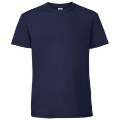 Męska Koszulka Iconic 195 Z Bawełny Premium Ringspun. Niebieskie koszulki sportowe męskie Fruit of the Loom, m, bez wzorów, z bawełny, bez kołnierzyka, bez ramiączek, trekkingowe. Za 43.99 zł.
