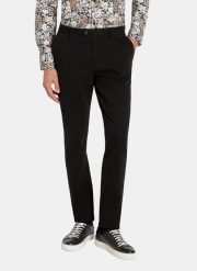 PAKO LORENTE - Czarne spodnie chino z bawełną. Czarne spodnie materiałowe męskie Pako Lorente, l, bez wzorów, z bawełny, casualowe. Za 299.99 zł.