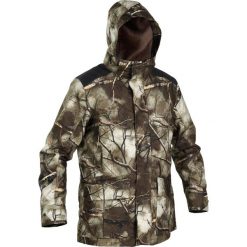 Kurtka myśliwska Solognac 500 3w1 Warm wodoodporna camo. Brązowe kurtki męskie SOLOGNAC, uniwersalny, bez wzorów, sportowe, bez kaptura. Za 699.99 zł.