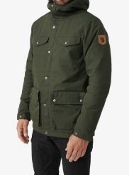Kurtka męska Fjallraven Greenland Winter Jacket. Czarne kurtki męskie Fjällräven, na zimę, l, bez wzorów, z bawełny, klasyczne, z kapturem. Za 1,198.99 zł.