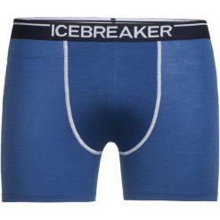 Icebreaker Mens Anatomica Boxers Sea Blue L. Niebieskie bokserki męskie Icebreaker, z dzianiny. W wyprzedaży za 125.00 zł.