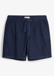 Szorty z gumką w talii, regular fit. Niebieskie szorty męskie bonprix, m, bez wzorów, z bawełny. Za 37.99 zł.