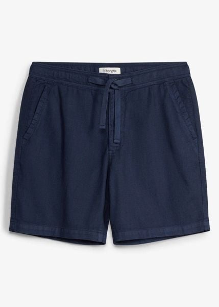 Szorty z gumką w talii, regular fit. Niebieskie szorty męskie bonprix, m, bez wzorów, z bawełny. Za 37.99 zł.