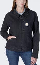 Damska Kurtka Carhartt Detroit Rugged Canvas Black. Brązowe kurtki damskie Carhartt, bez wzorów, bez kaptura. Za 373.67 zł.