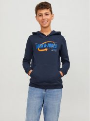 Jack & Jones Junior Bluza 12247700 Granatowy Standard Fit. Niebieskie bluzy dla chłopców Jack & Jones Junior, bez wzorów, z syntetyku, bez ramiączek, bez kaptura. Za 119.99 zł.