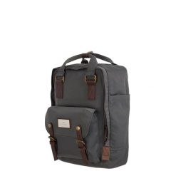 Plecak miejski Doughnut Macaroon - charcoal. Szare plecaki damskie Doughnut, bez wzorów. Za 291.99 zł.